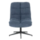 Armchair with stool JANET - blue