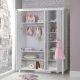 3 doors kids wardrobe NIL - white