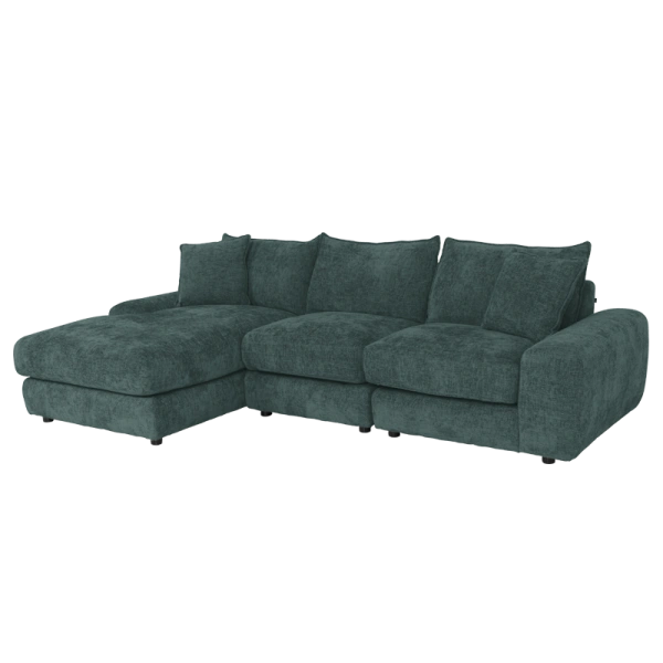 Cornern sofa INONGO left - aquamarine