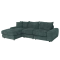 Cornern sofa INONGO left - aquamarine