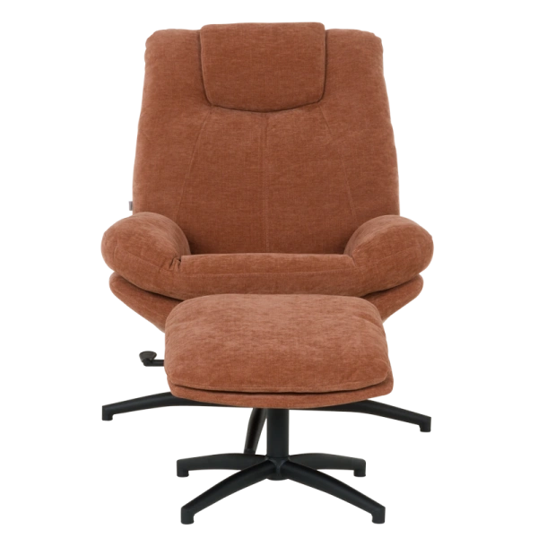 Armchair with stool PORTO - ocher