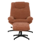 Armchair with stool PORTO - ocher