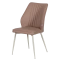 DINING CHAIR LAREDO 1 Y SIL LEATHER - L BROWN 11