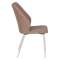 DINING CHAIR LAREDO 1 Y SIL LEATHER - L BROWN 11