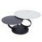 SET OF COFFEE TABLES MONKI WHITE-BLACK -CERAMIC