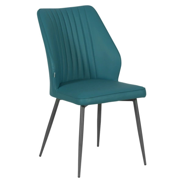 DINING CHAIR LAREDO 2 Y SIL LEATH - BLUE 31