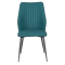 DINING CHAIR LAREDO 2 Y SIL LEATH - BLUE 31