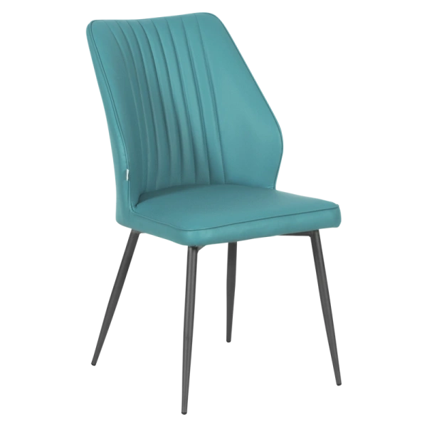DINING CHAIR LAREDO 2 Y SIL LEATH - AQUAMARINE 25