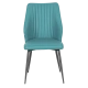 DINING CHAIR LAREDO 2 Y SIL LEATH - AQUAMARINE 25