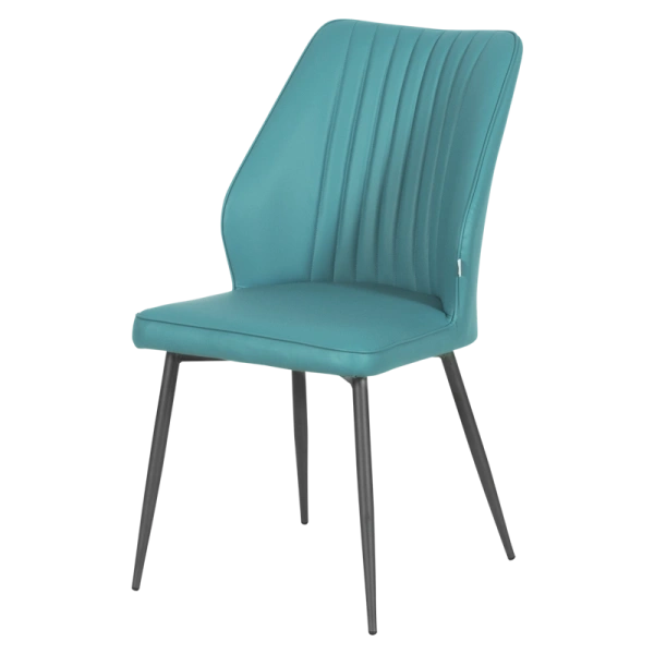 DINING CHAIR LAREDO 2 Y SIL LEATH - AQUAMARINE 25