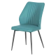 DINING CHAIR LAREDO 2 Y SIL LEATH - AQUAMARINE 25