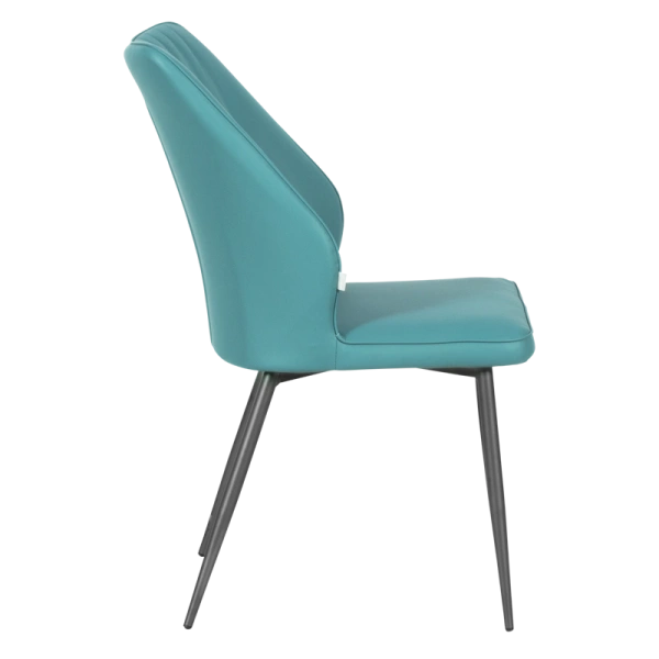 DINING CHAIR LAREDO 2 Y SIL LEATH - AQUAMARINE 25