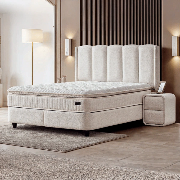 Boxspring bad with matress MAGNUM 180 x 200 - pearl SY
