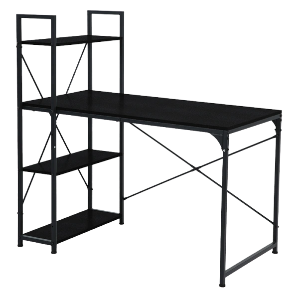 Desk with shelf TUZLA - black