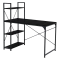 Desk with shelf TUZLA - black