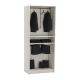2 doors wardrobe with pull-out mechanism YORK - cream