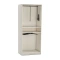 2 doors wardrobe with pull-out mechanism YORK - cream