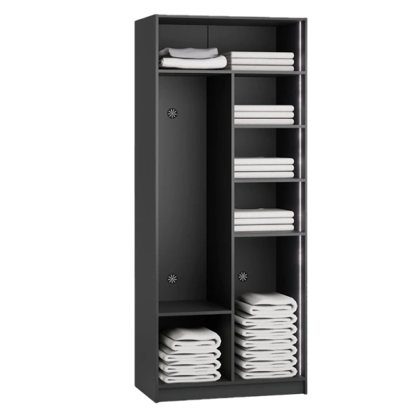 YORK 2 DOORS WARDROBE GRAPHITE- 484395