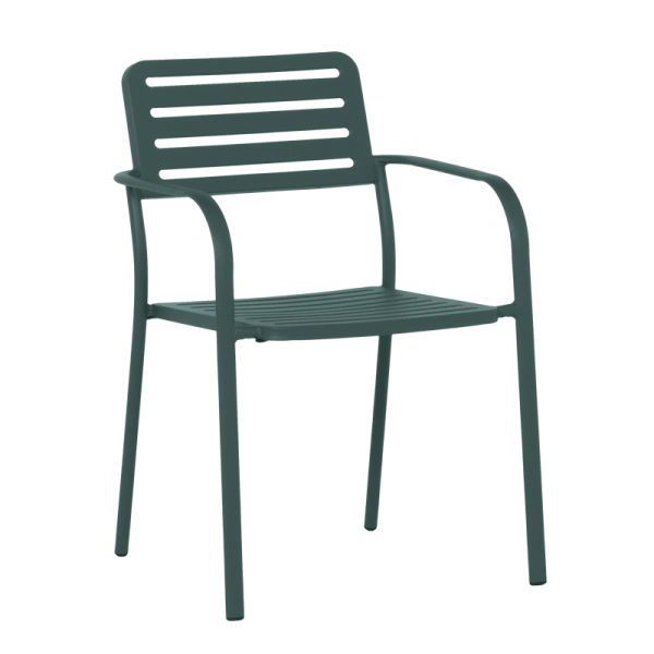 Metal garden chair WASE - dark green