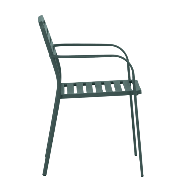 Metal garden chair WASE - dark green