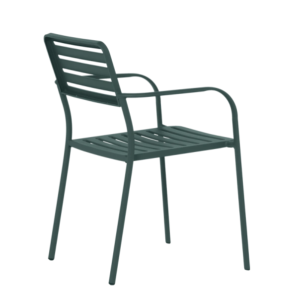 Metal garden chair WASE - dark green