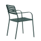 Metal garden chair WASE - dark green