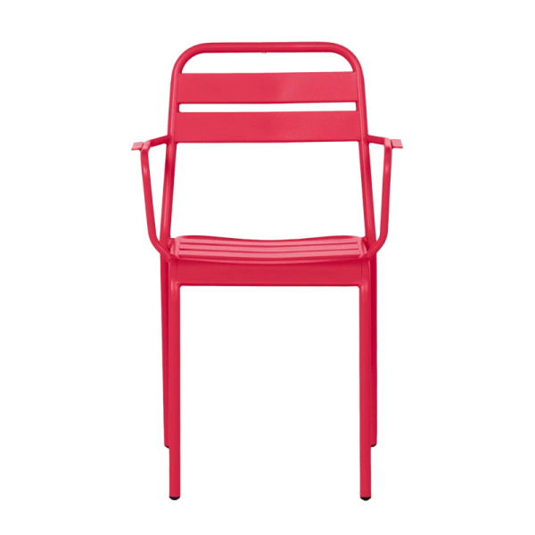 Metal garden chair ZAMFARA- red