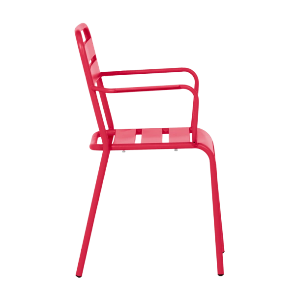 Metal garden chair ZAMFARA- red