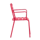 Metal garden chair ZAMFARA- red