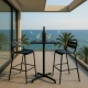 Folding garden bar table LAFIA D60 - black