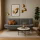 Click-clack sofa bed AMELIA - grey