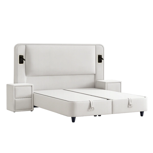 Boxspring bed CANCUN 180 x 200 - white 01