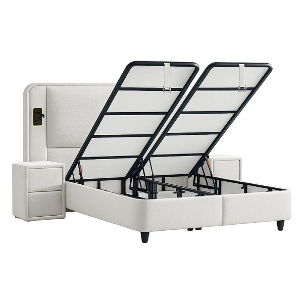 Boxspring bed CANCUN 180 x 200 - white 01