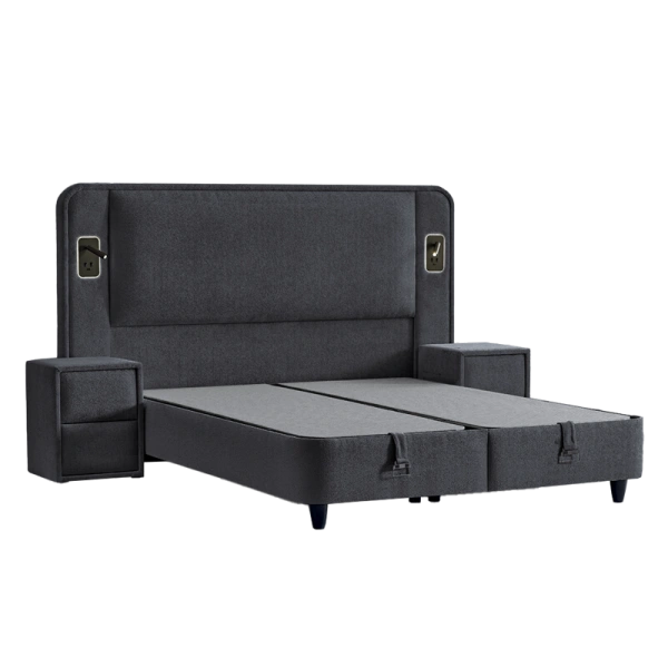 BED CANCUN 160X200  MARBELLA 18  (GREY 18)