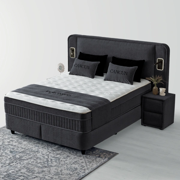 BED CANCUN 160X200  MARBELLA 18  (GREY 18)