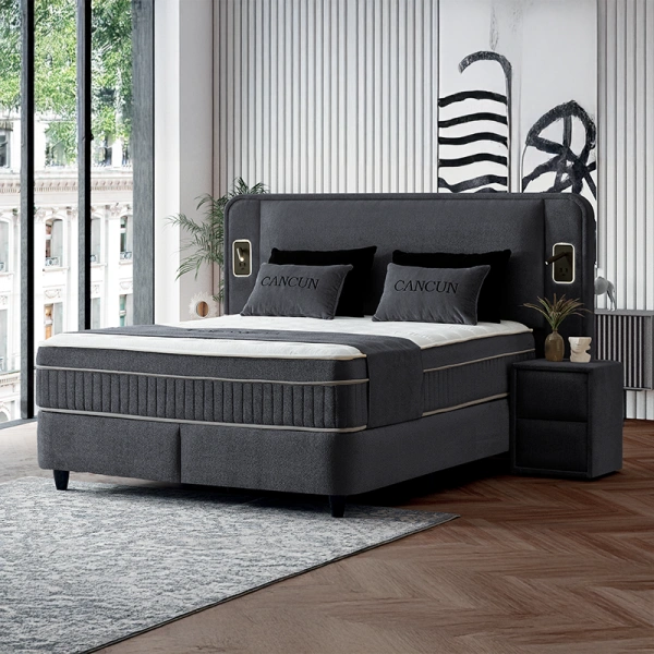 BED CANCUN 160X200  MARBELLA 18  (GREY 18)