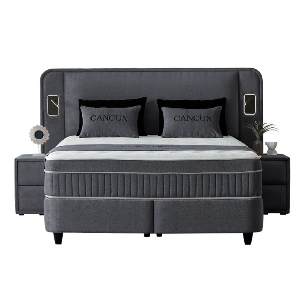 Boxsprinf bed CANCUN 160 x 200 - grey 18