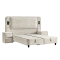 Boxspring bed CANCUN 160 x 200 - cream 01