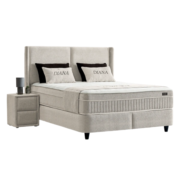 Boxspring bed DIANA 160 x 200 - pearl SY