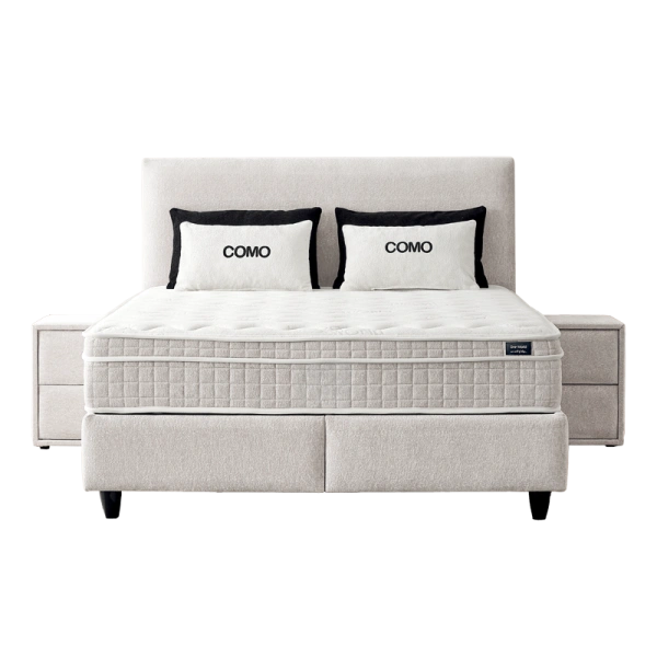 Тапицирана спалня с матрак COMO 160 x 200 - крем AN