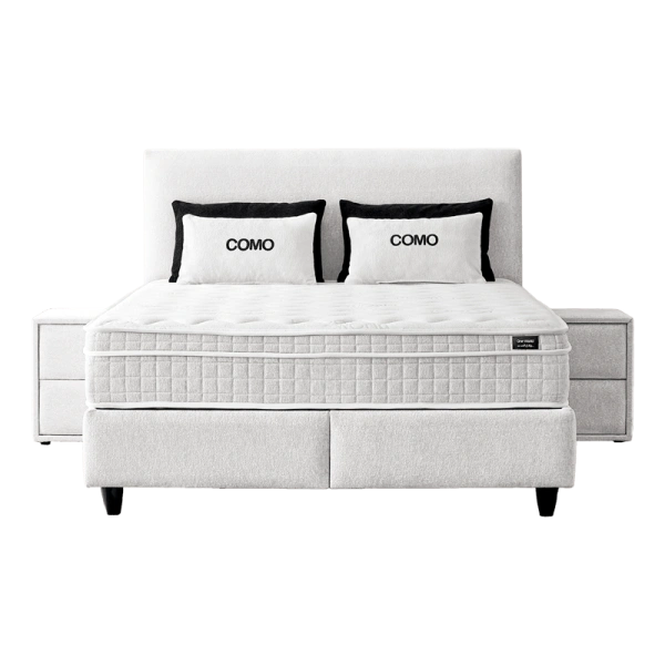 Тапицирана спалня с матрак COMO 160 x 200 - слонова кост AN