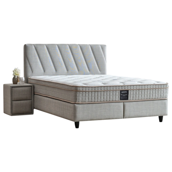 Boxspring bed SIESTA 140 x 200 - grey 02