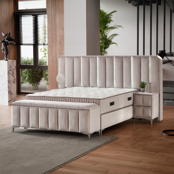 BED MOONLIGHT 160X200 DALLAS 03 BEIGE 03