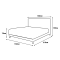 Тапицирана спалня с матрак WAVE 160 x 200 - светлосив 25