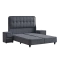 Boxspring bed PICASSO 160 x 200 - graphite 501
