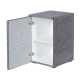 Нощно шкафче за спалня PUZZLE ляво - сив 16