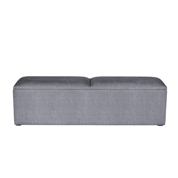 Upholstered bench with chest for bedroom PUZZLE - grey 16