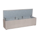 Upholstered bench with chest for bedroom PUZZLE - beige 03