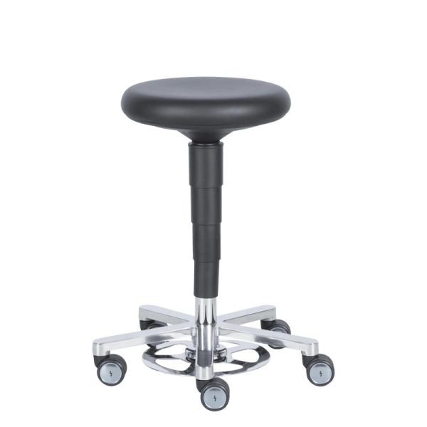 Лабораторен ергономичен стол BIMOS STOOL 9F63R - черен