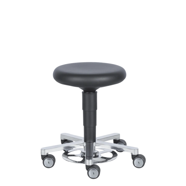 Лабораторен ергономичен стол BIMOS STOOL 9F63R - черен